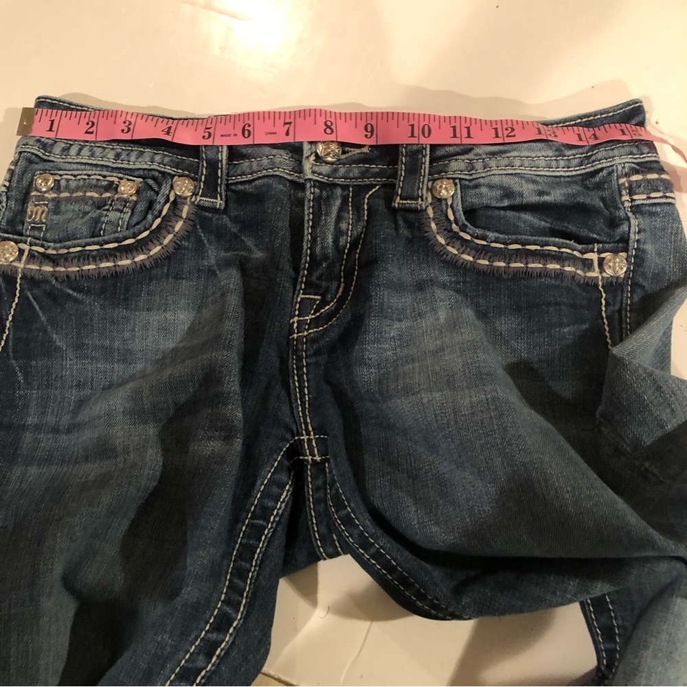 MISS ME Distressed Easy Capri JEANS 28 - Picture 15 of 16